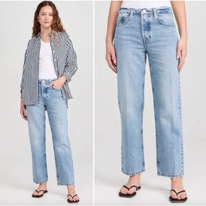 Frame The Slouchy Straight Ankle Jeans Divine Size 25 Mid Rise LKNEW Relaxed Fit